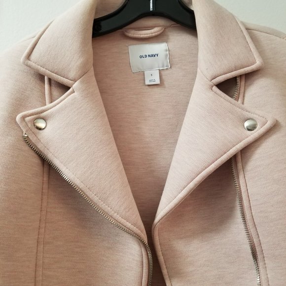 Old Navy soft scubba jacket zip up motorcycle style - Picture 4 of 9